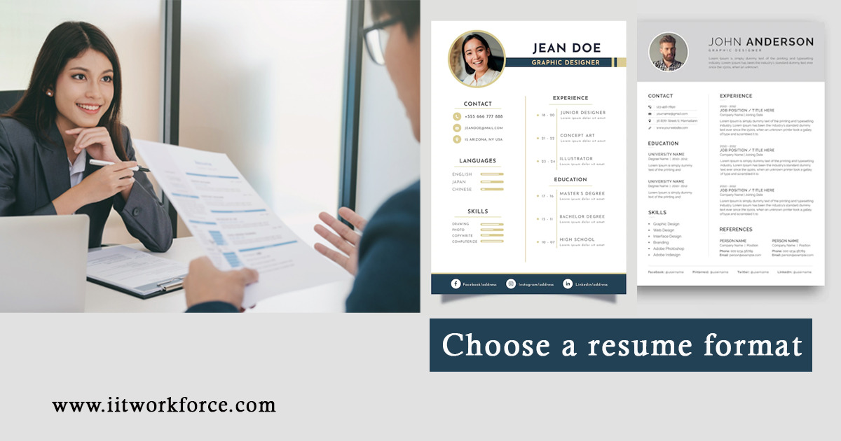 Choose a resume format.
